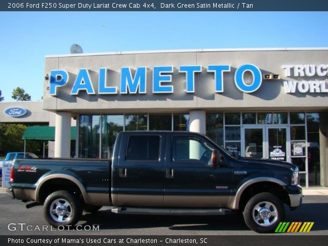 2006 Ford F250 Super Duty Lariat Crew Cab 4x4 in Dark Green Satin Metallic