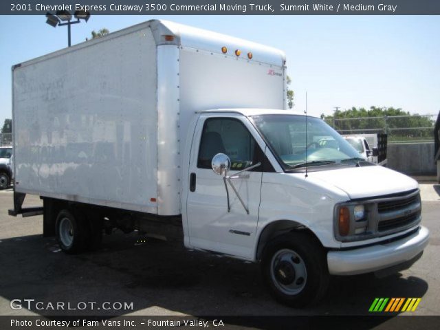 2001 Chevrolet Express Cutaway 3500 Commercial Moving Truck in Summit White