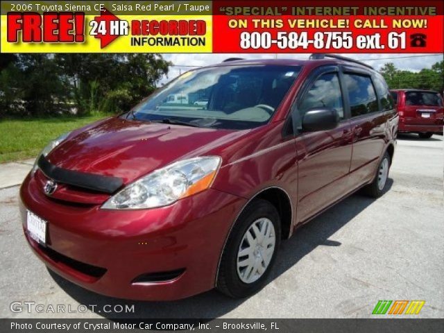 2006 Toyota Sienna CE in Salsa Red Pearl