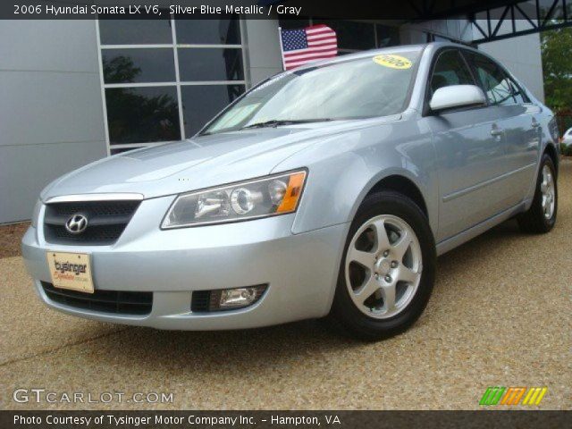 2006 Hyundai Sonata LX V6 in Silver Blue Metallic