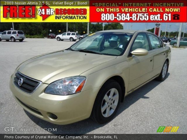 2003 Nissan Altima 2.5 SL in Velvet Beige