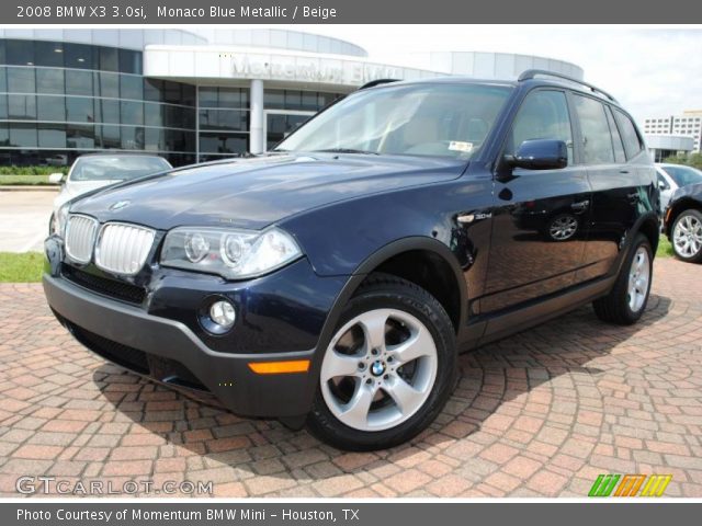 2008 BMW X3 3.0si in Monaco Blue Metallic