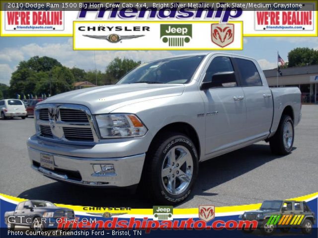 2010 Dodge Ram 1500 Big Horn Crew Cab 4x4 in Bright Silver Metallic