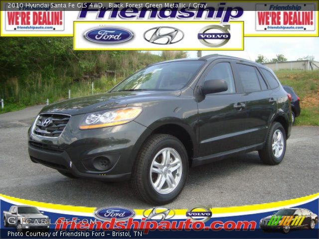 2010 Hyundai Santa Fe GLS 4WD in Black Forest Green Metallic