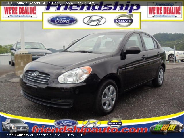 2010 Hyundai Accent GLS 4 Door in Ebony Black