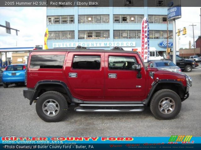 2005 Hummer H2 SUV in Red Metallic