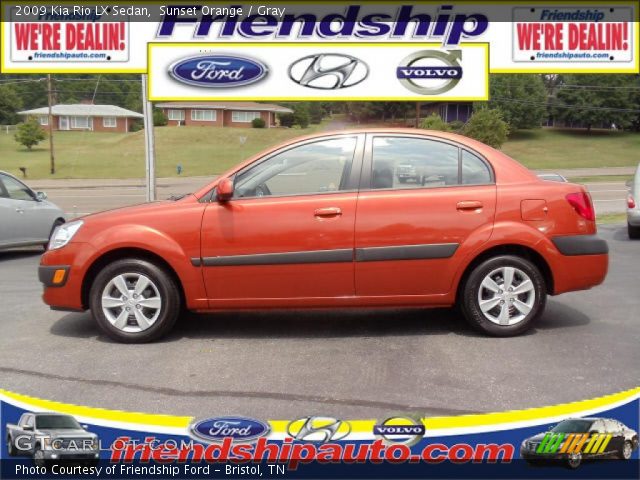 2009 Kia Rio LX Sedan in Sunset Orange