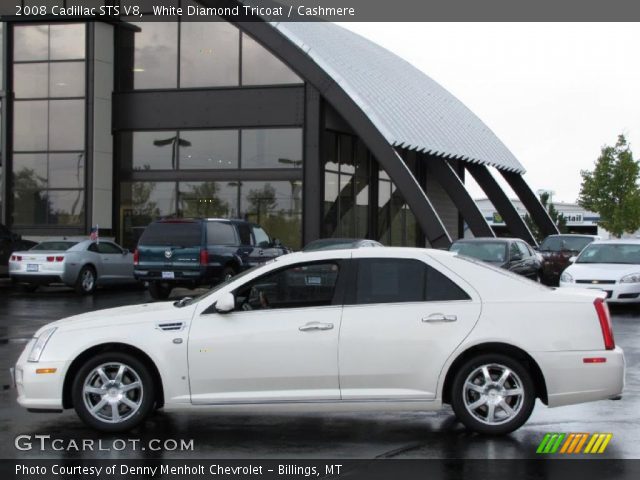 2008 Cadillac STS V8 in White Diamond Tricoat