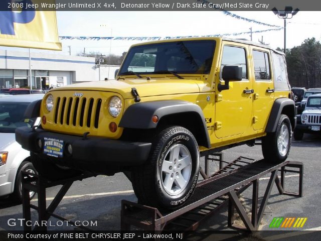 2008 Jeep Wrangler Unlimited X 4x4 in Detonator Yellow