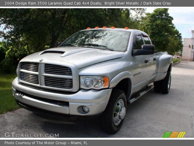 2004 Dodge Ram 3500 Laramie Quad Cab 4x4 Dually in Bright Silver Metallic
