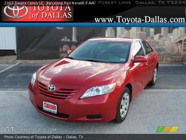 2007 Toyota Camry LE in Barcelona Red Metallic