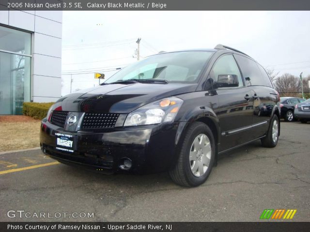 2006 Nissan Quest 3.5 SE in Galaxy Black Metallic