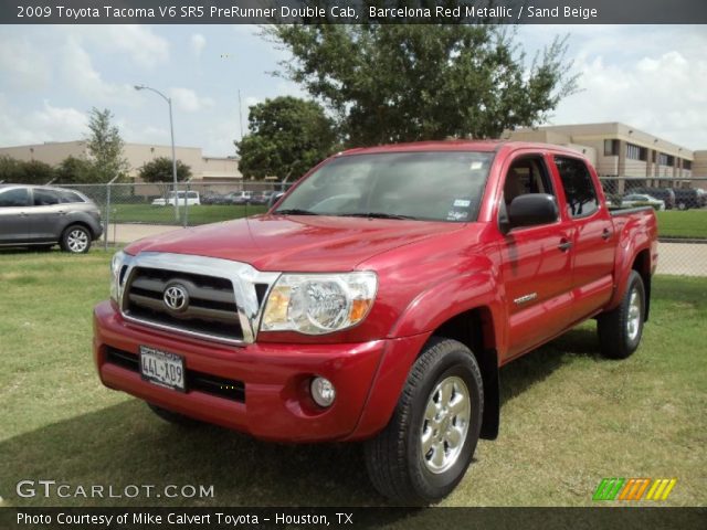2009 Toyota Tacoma V6 SR5 PreRunner Double Cab in Barcelona Red Metallic