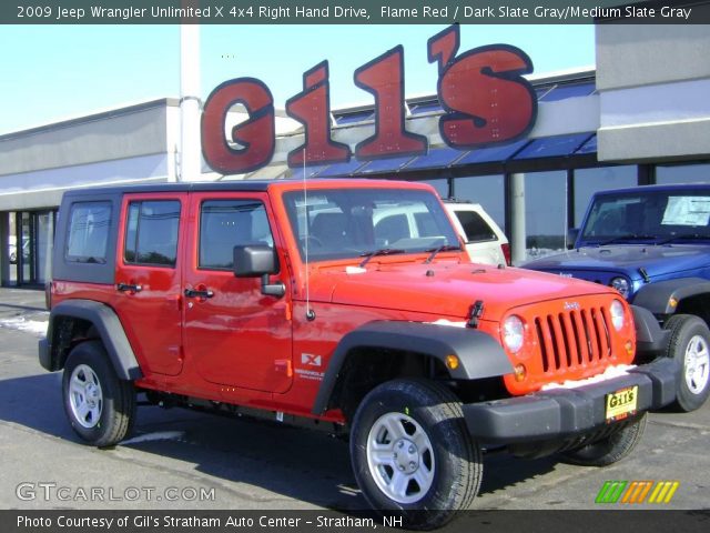 2009 Jeep Wrangler Unlimited X 4x4 Right Hand Drive in Flame Red
