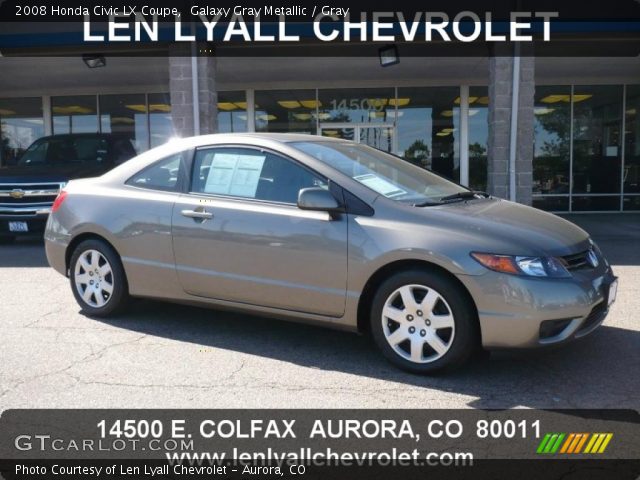 2008 Honda Civic LX Coupe in Galaxy Gray Metallic