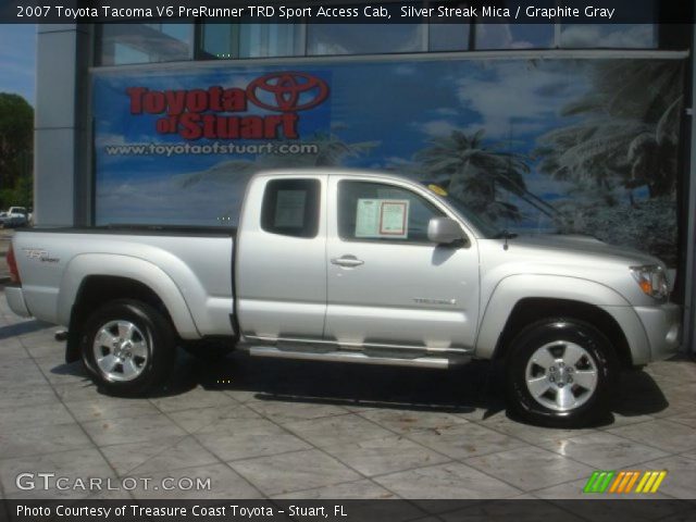 2007 Toyota Tacoma V6 PreRunner TRD Sport Access Cab in Silver Streak Mica