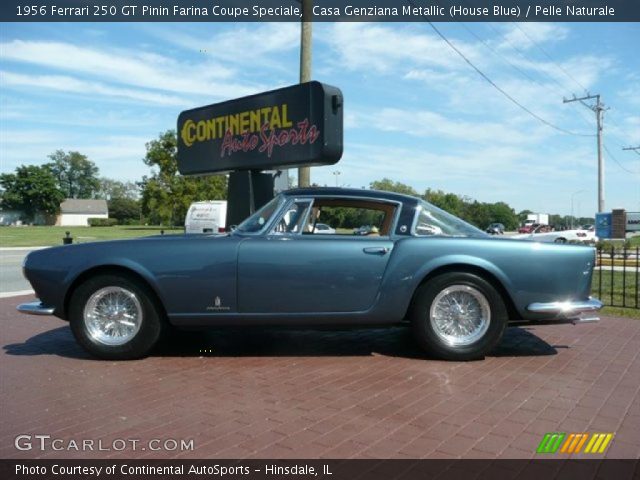 1956 Ferrari 250 GT Pinin Farina Coupe Speciale in Casa Genziana Metallic (House Blue)