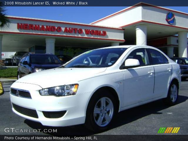 2008 Mitsubishi Lancer ES in Wicked White