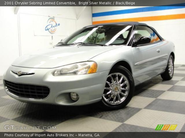 2001 Chrysler Sebring Limited Convertible in Bright Silver Metallic