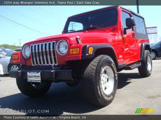 2004 Jeep Wrangler Unlimited 4x4 in Flame Red