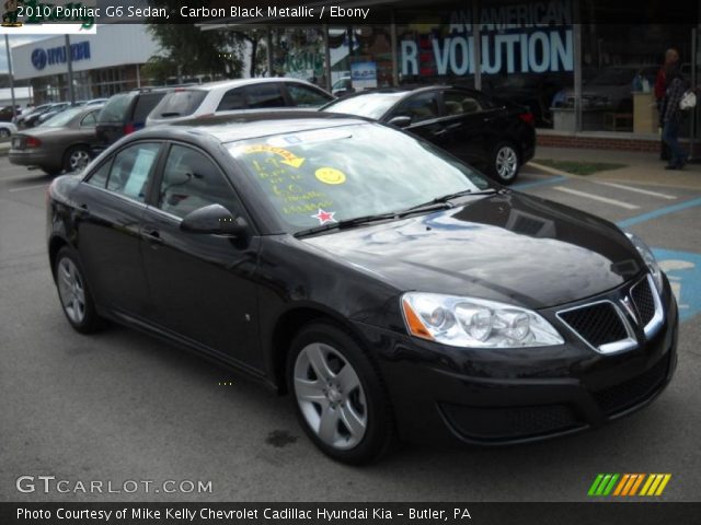 2010 Pontiac G6 Sedan in Carbon Black Metallic