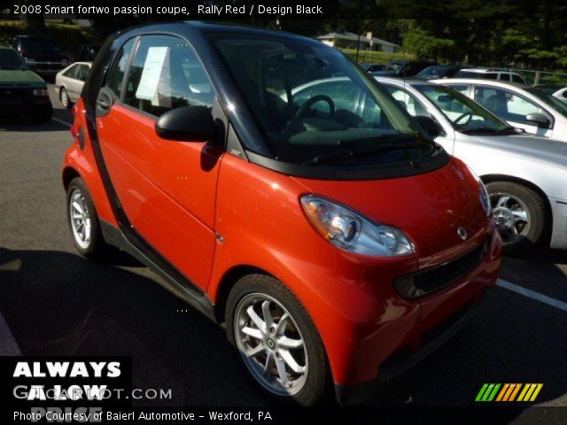 2008 Smart fortwo passion coupe in Rally Red