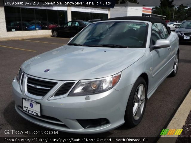 2009 Saab 9-3 2.0T Convertible in Snow Silver Metallic