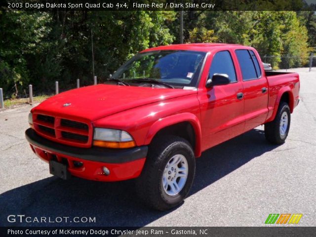 2003 Dodge Dakota Sport Quad Cab 4x4 in Flame Red