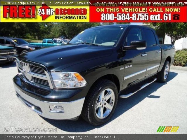 2009 Dodge Ram 1500 Big Horn Edition Crew Cab in Brilliant Black Crystal Pearl