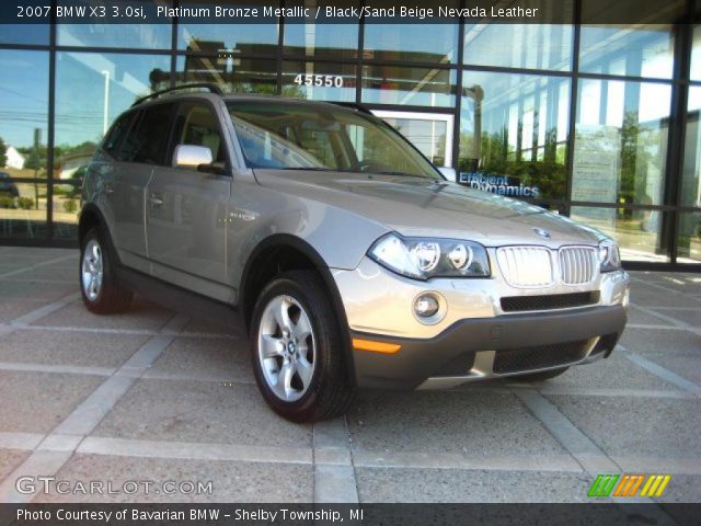 2007 BMW X3 3.0si in Platinum Bronze Metallic