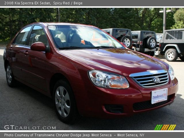 2008 Kia Spectra EX Sedan in Spicy Red