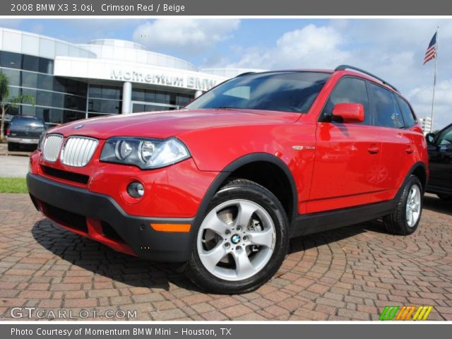 2008 BMW X3 3.0si in Crimson Red