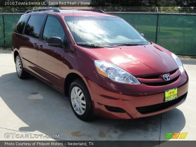 2010 Toyota Sienna LE in Salsa Red Pearl