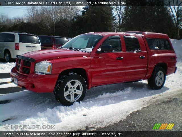 2007 Dodge Dakota SLT Quad Cab 4x4 in Flame Red