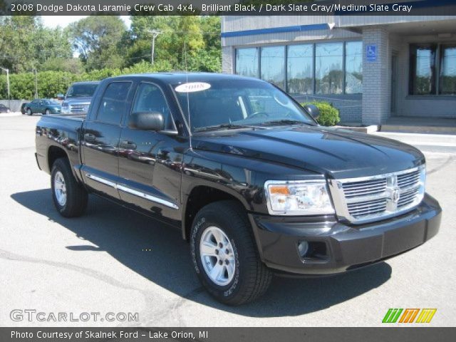 2008 Dodge Dakota Laramie Crew Cab 4x4 in Brilliant Black