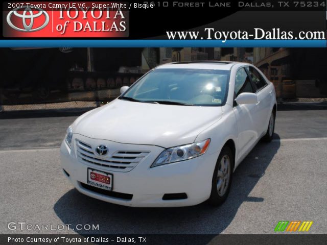 2007 Toyota Camry LE V6 in Super White