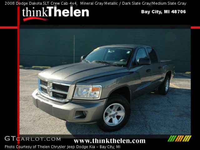 2008 Dodge Dakota SLT Crew Cab 4x4 in Mineral Gray Metallic