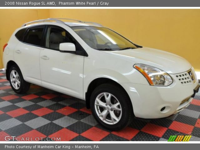 2008 Nissan Rogue SL AWD in Phantom White Pearl