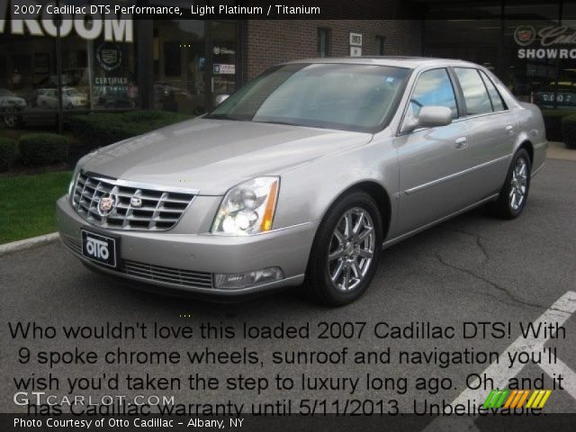 2007 Cadillac DTS Performance in Light Platinum
