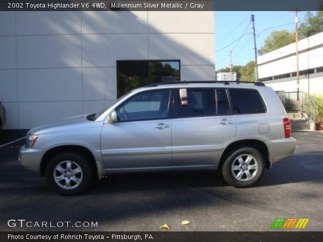 2002 Toyota Highlander V6 4WD in Millennium Silver Metallic