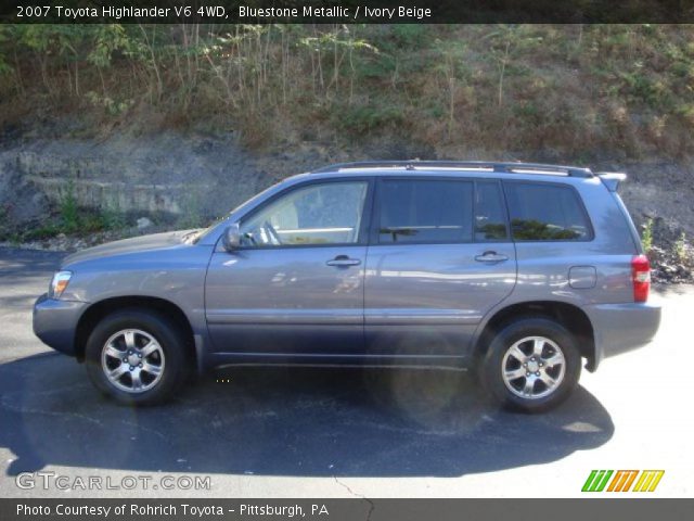 2007 Toyota Highlander V6 4WD in Bluestone Metallic
