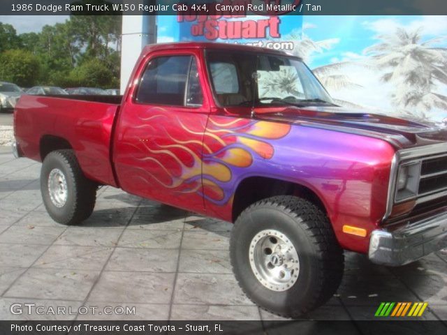 1986 Dodge Ram Truck W150 Regular Cab 4x4 in Canyon Red Metallic