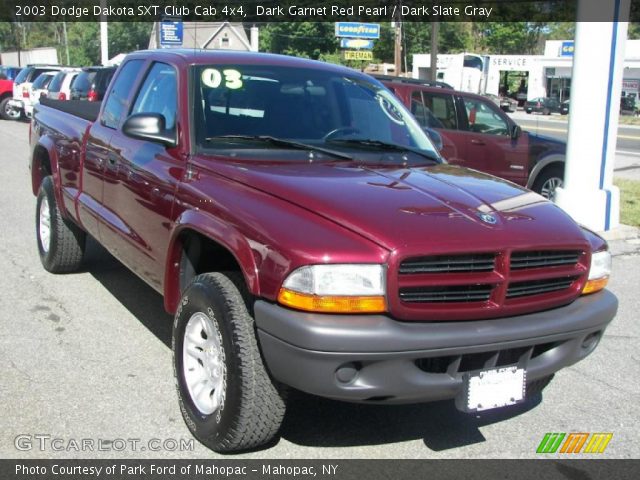 2003 Dodge Dakota SXT Club Cab 4x4 in Dark Garnet Red Pearl
