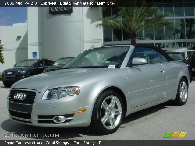 2008 Audi A4 2.0T Cabriolet in Light Silver Metallic