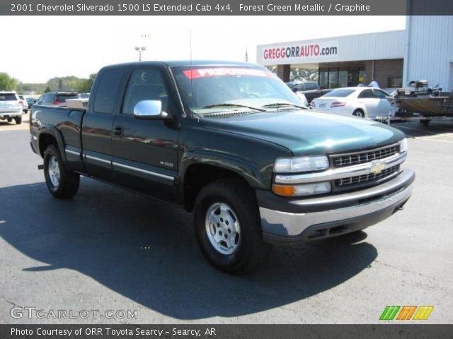 2001 Chevrolet Silverado 1500 LS Extended Cab 4x4 in Forest Green Metallic