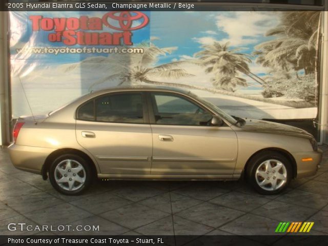 2005 Hyundai Elantra GLS Sedan in Champagne Metallic