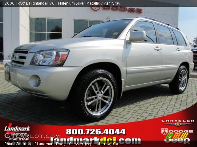 2006 Toyota Highlander V6 in Millenium Silver Metallic