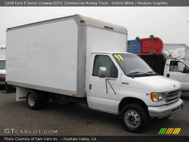 1998 Ford E Series Cutaway E350 Commercial Moving Truck in Oxford White