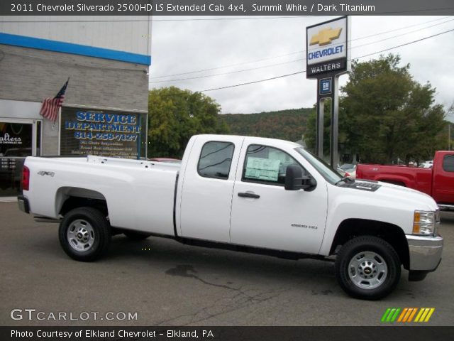 2011 Chevrolet Silverado 2500HD LS Extended Cab 4x4 in Summit White