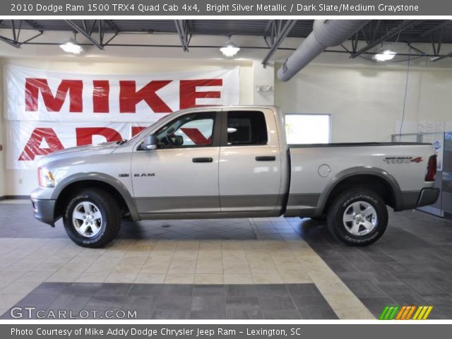 2010 Dodge Ram 1500 TRX4 Quad Cab 4x4 in Bright Silver Metallic